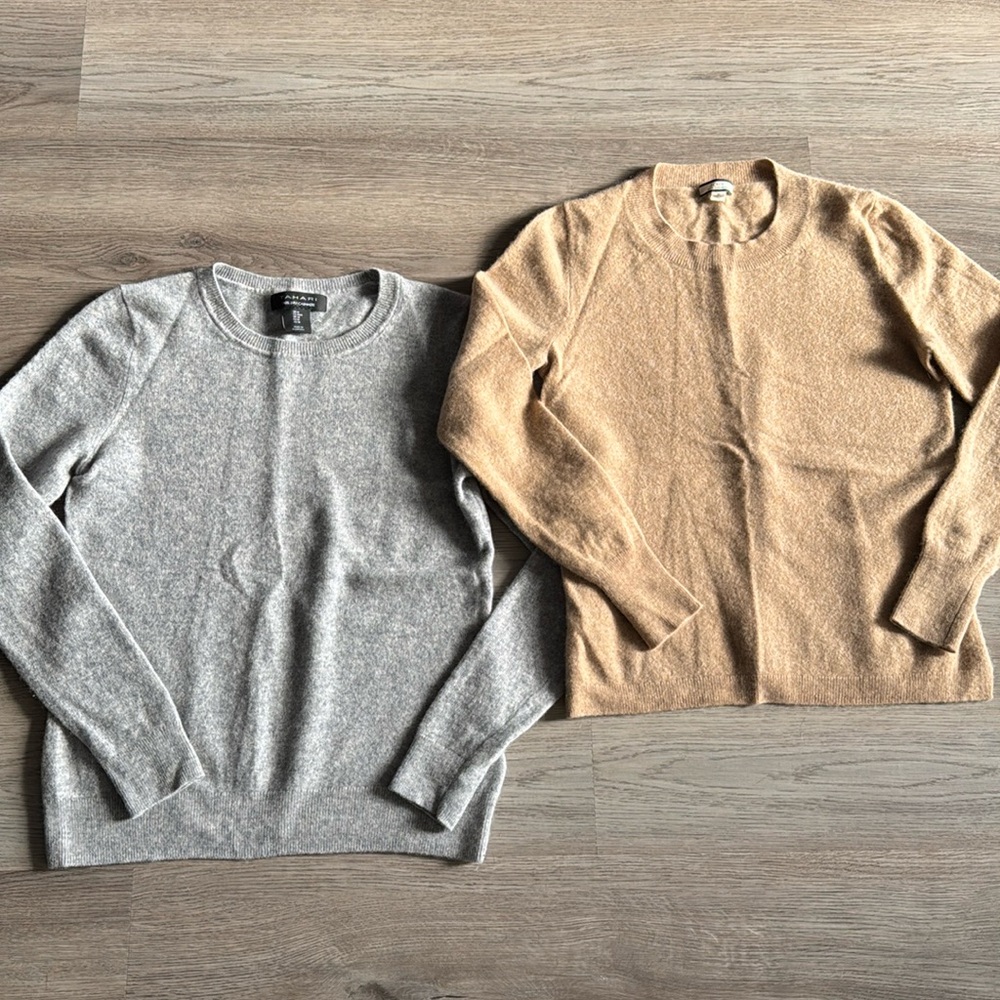 Two Cashmere Sweaters - Tahari and J. Crew